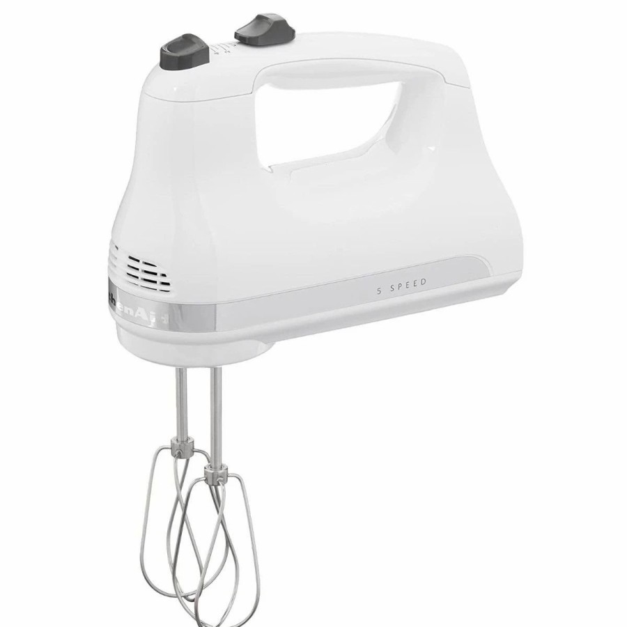 Small Appliances * | Kitchenaid 5-Speed Ultra Power Hand Mixer | White