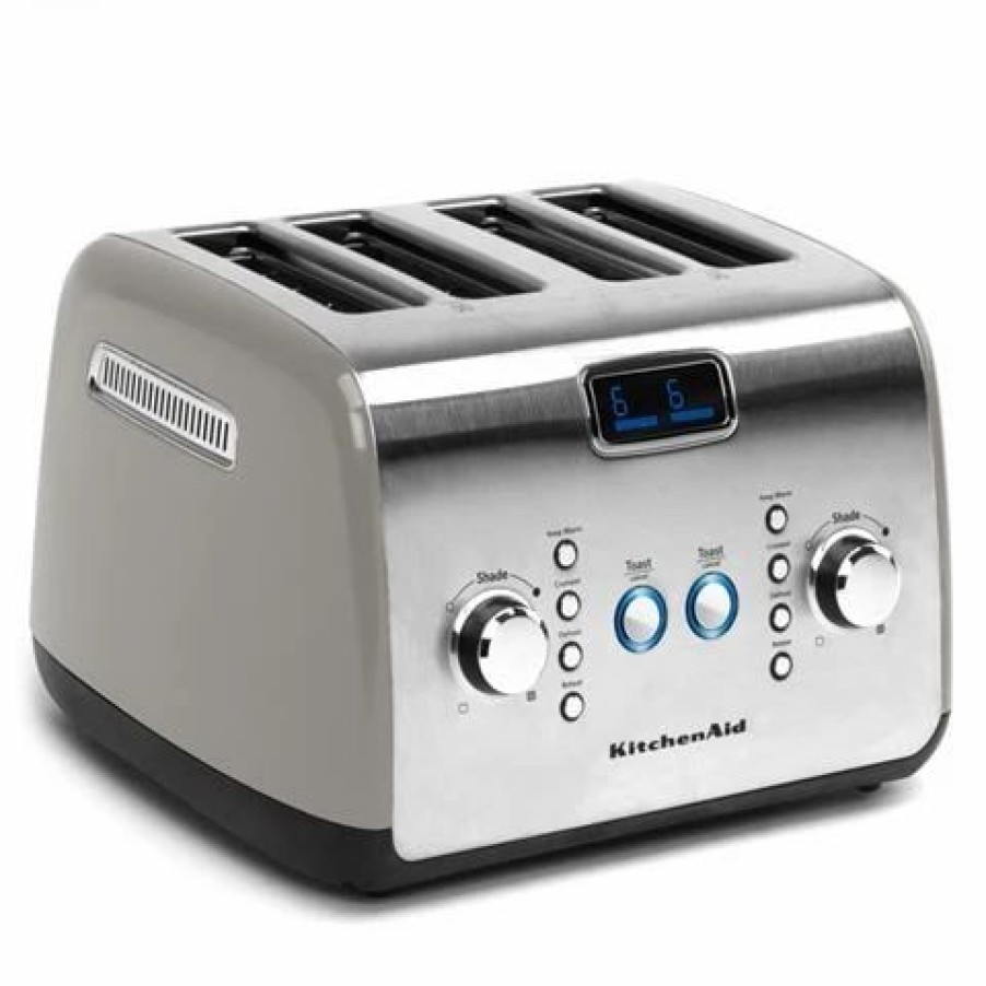 Kitchen Appliances * | Kitchenaid Kmt423 Artisan Four Slice Toaster Contour Silver