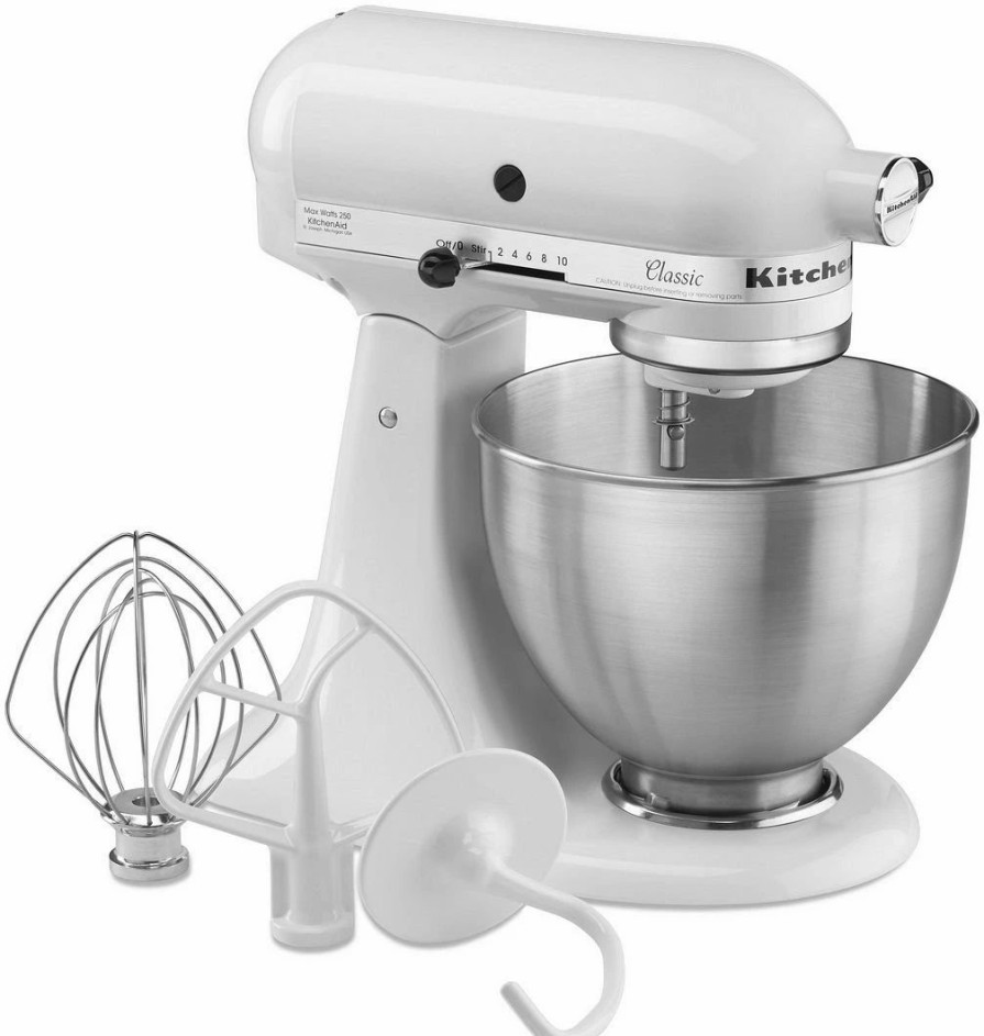 Small Appliances * | Kitchenaid 4.5-Quart Classic Tilt-Head Stand Mixer | White