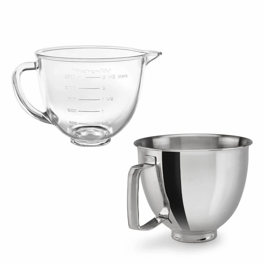 Small Appliances * | Kitchenaid Stand Mixer Bowl Pack Set Of 2 | Fits 3.5-Quart Kitchenaid Artisan Mini Tilt-Head Stand Mixers