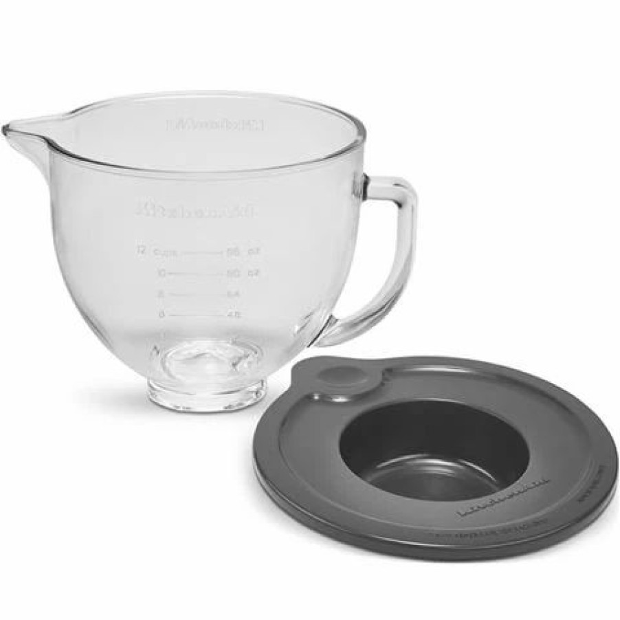 Kitchen Appliances * | Kitchenaid Accessories Glass Bowl W/Lid 4.7L Ksm5Gb