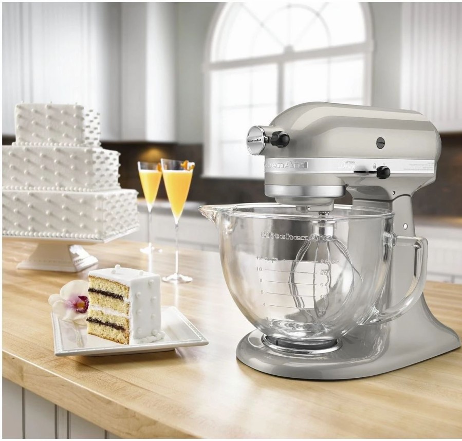 Small Appliances * | Kitchenaid 5-Quart Artisan Design Series Tilt-Head Stand Mixer | Sugar Pearl Silver