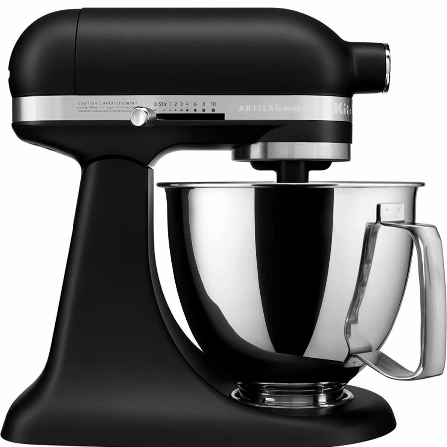 Small Appliances * | Kitchenaid 3.5-Quart Artisan Mini Plus Tilt-Head Stand Mixer | Cast Iron Black