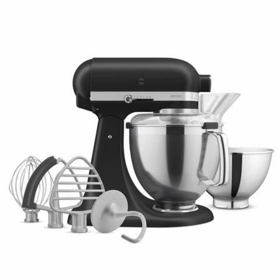 Kitchen Appliances * | Kitchenaid Ksm195 Stand Mixer Matte Black