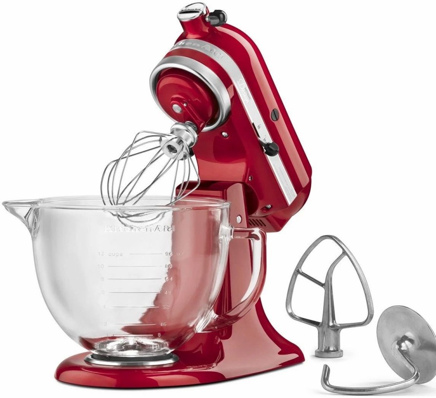 Small Appliances * | Kitchenaid 5-Quart Artisan Design Series Tilt-Head Stand Mixer | Candy Apple Red