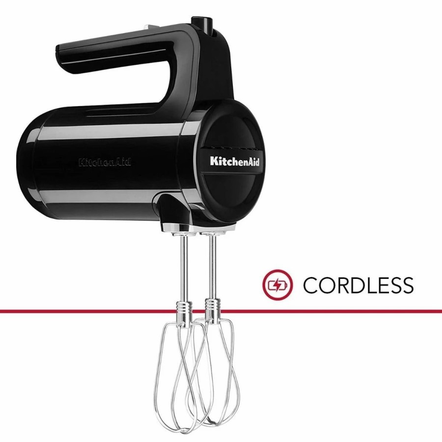 Small Appliances * | Kitchenaid 7-Speed Cordless Hand Mixer | Onyx Black