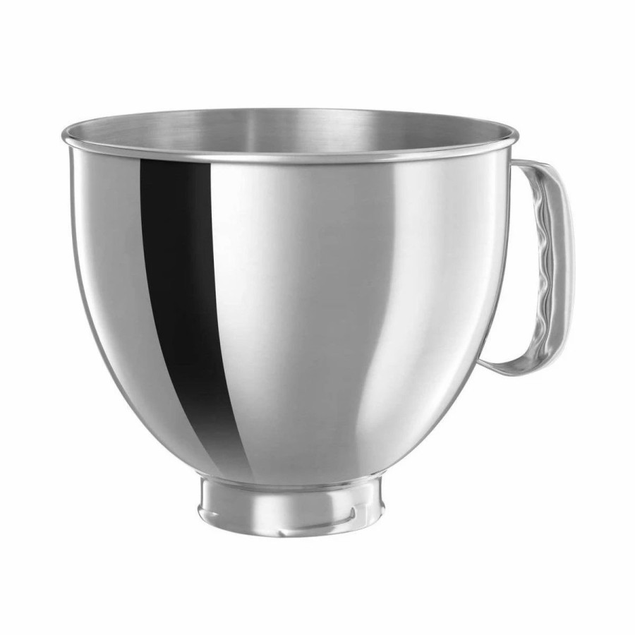 Small Appliances * | Kitchenaid 5-Quart Stainless Steel Bowl + Pouring Shield | Fits 4.5-Quart & 5-Quart Kitchenaid Tilt-Head Stand Mixers