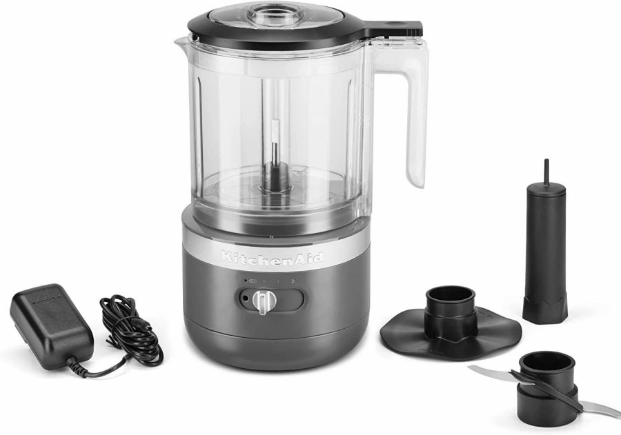 Small Appliances * | Kitchenaid 5-Cup Cordless Food Chopper | Matte Charcoal Grey