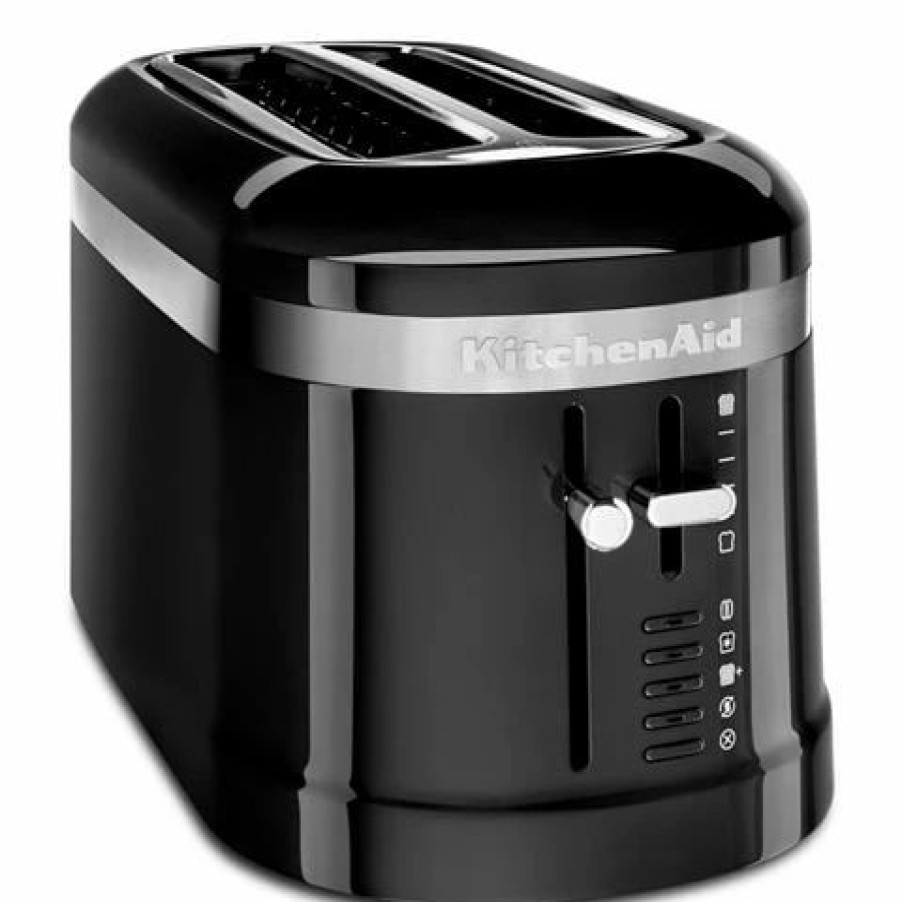 Kitchen Appliances * | Kitchenaid Kmt5115 Design Four Slice Long Toaster Onyx Black