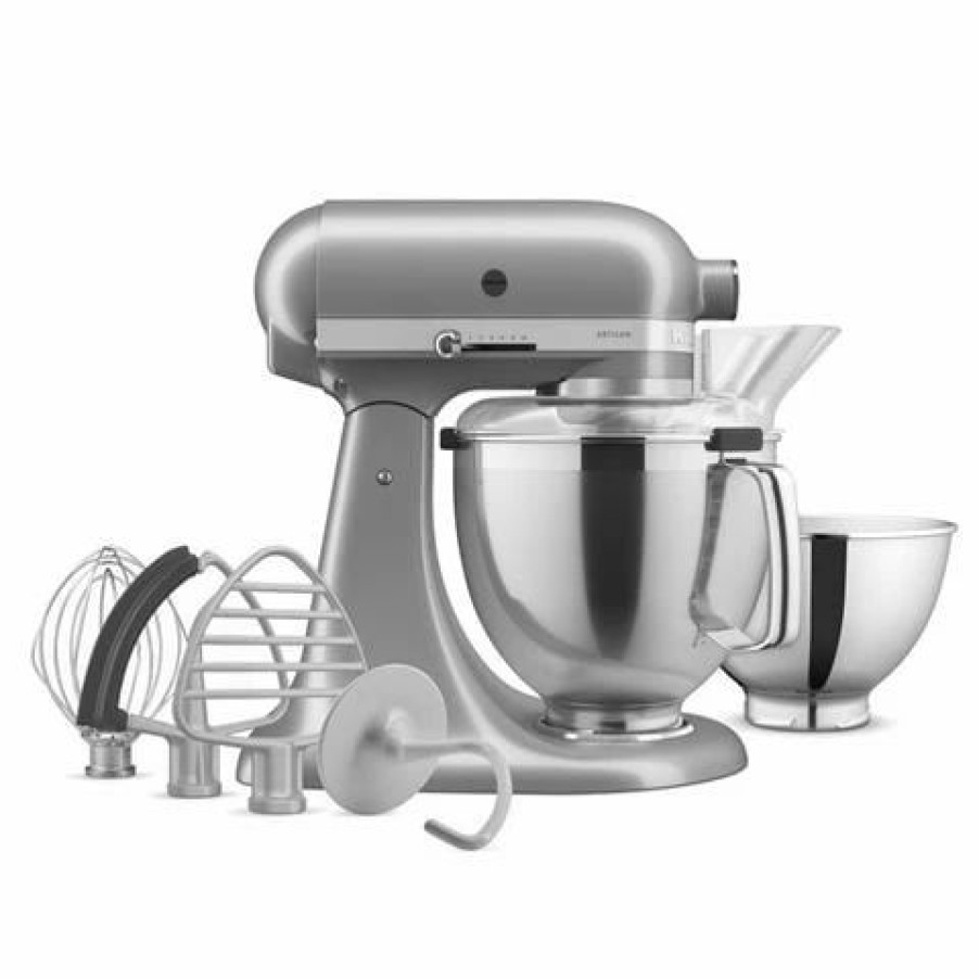 Kitchen Appliances * | Kitchenaid Ksm195 Stand Mixer Contour Silver