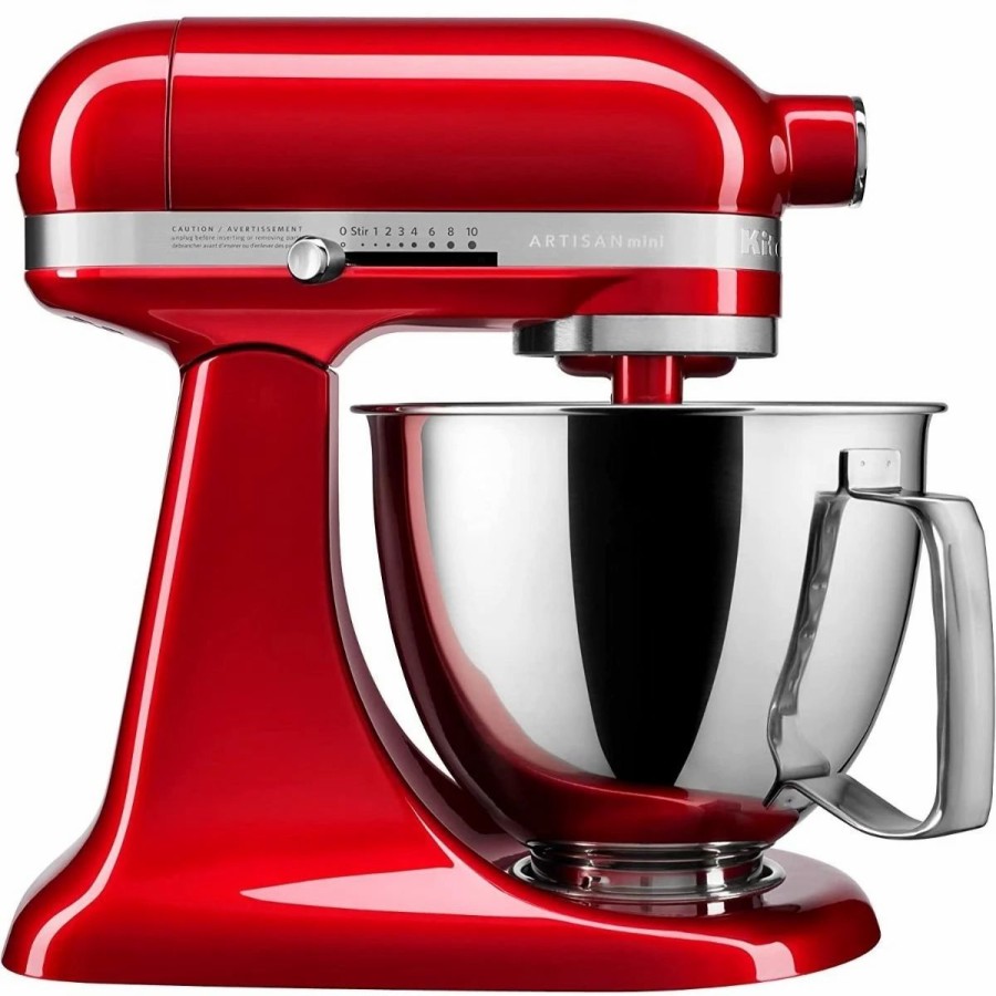 Small Appliances * | Kitchenaid 3.5-Quart Artisan Mini Plus Tilt-Head Stand Mixer | Candy Apple Red