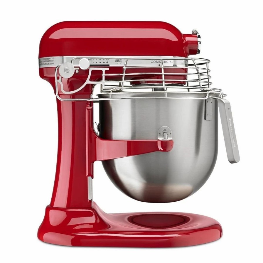 Small Appliances * | Kitchenaid Commercial 8-Quart Bowl-Lift Stand Mixer With Bowl Guard | Empire Red