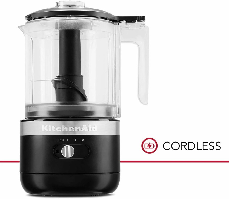 Small Appliances * | Kitchenaid 5-Cup Cordless Food Chopper | Black Matte