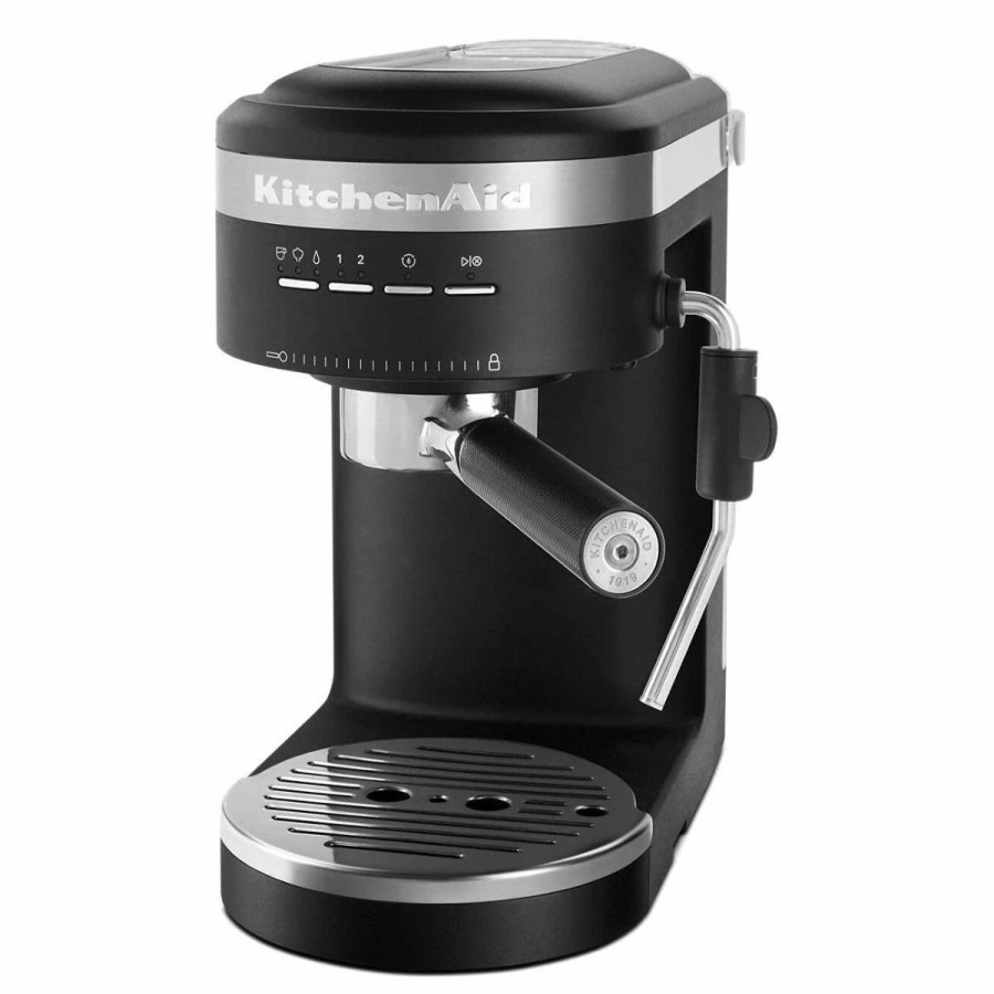 Small Appliances * | Kitchenaid Semi Auto Espresso Maker | Black Matte