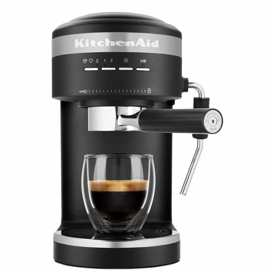 Small Appliances * | Kitchenaid Semi Auto Espresso Maker | Black Matte