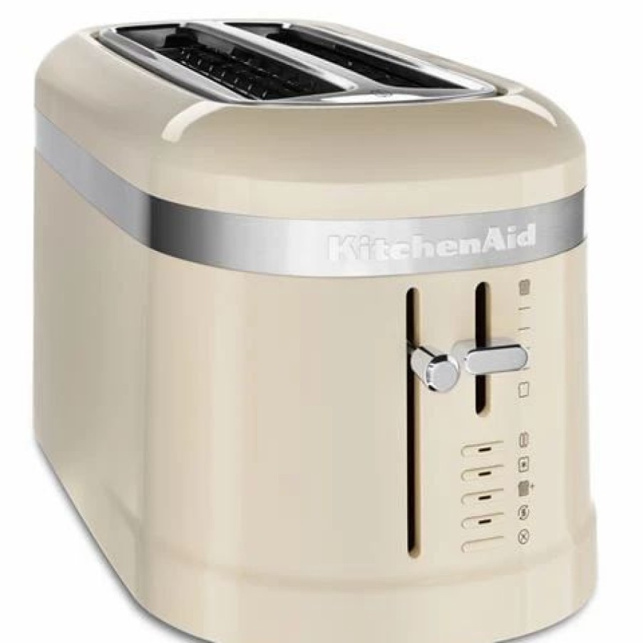 Kitchen Appliances * | Kitchenaid Kmt5115 Design Four Slice Long Toaster Almond Cream