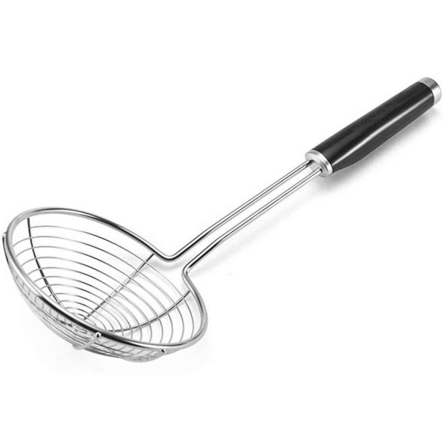 Utensils * | Kitchenaid Classic All Purpose Skimmer/Strainer | Black