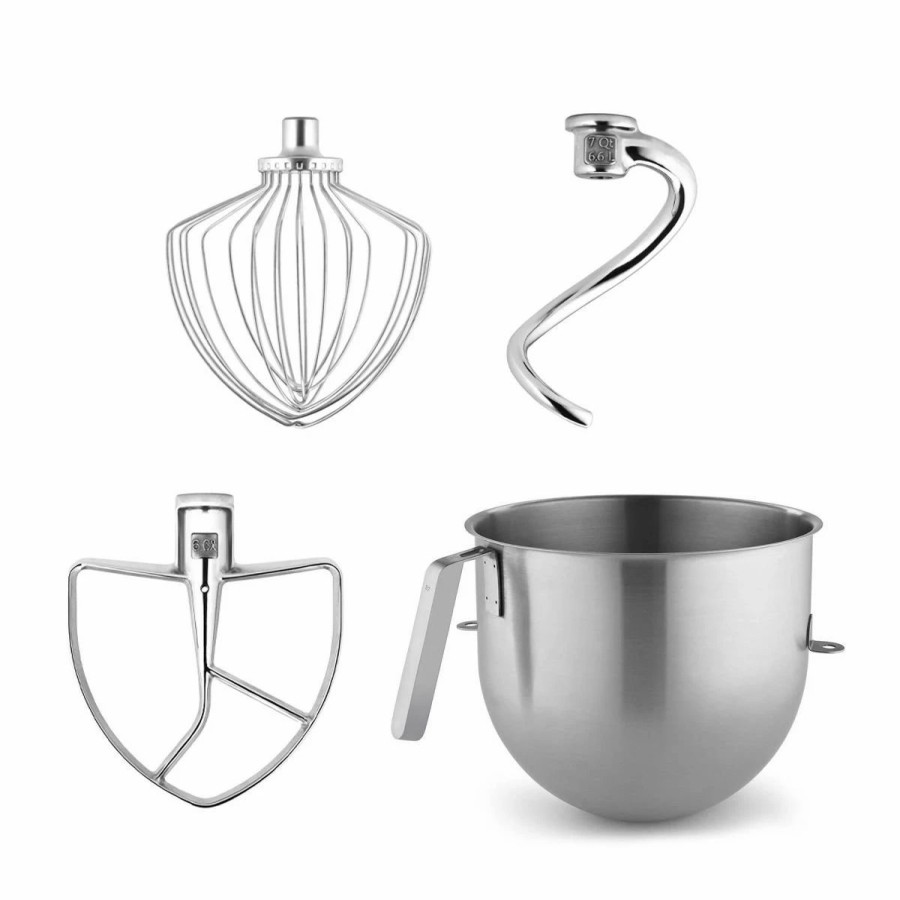 Small Appliances * | Kitchenaid 8-Quart Stainless Steel Bowl + Stand Mixer Accessory Pack | Fits 8-Quart Kitchenaid Commercial Bowl-Lift Stand Mixers