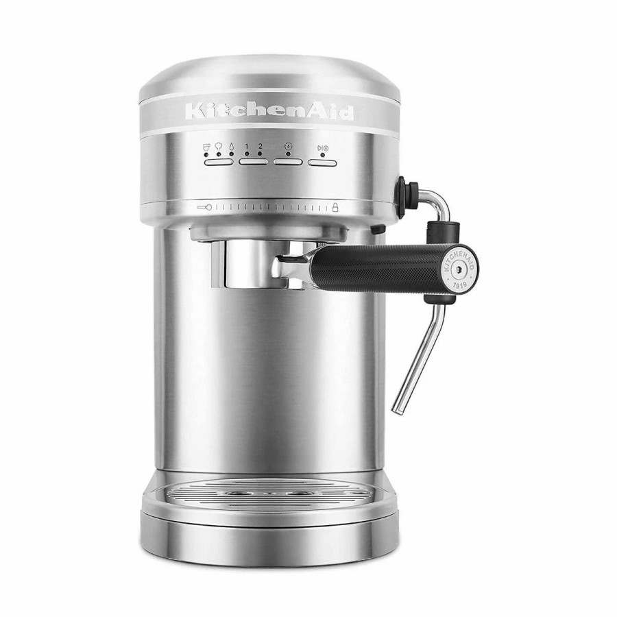 Small Appliances * | Kitchenaid Semi Auto Metal Espresso Maker | Brushed Stainless Steel