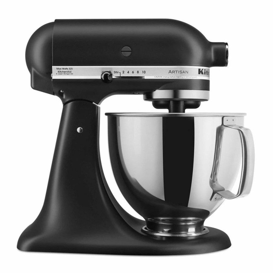 Small Appliances * | Kitchenaid 5-Quart Artisan Tilt-Head Stand Mixer | Black Matte